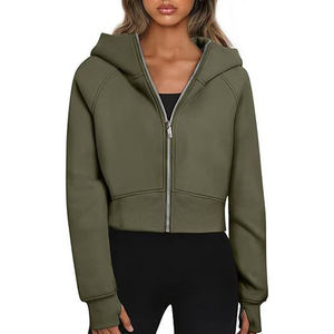 Sudadera con Capucha Corta de Punto de Poliéster/Algodón para Mujer, Diseño con Forro y Logotipo Personalizado, Cuello con Capucha, Temporada de Otoño, Oferta Especial - Product Image 3