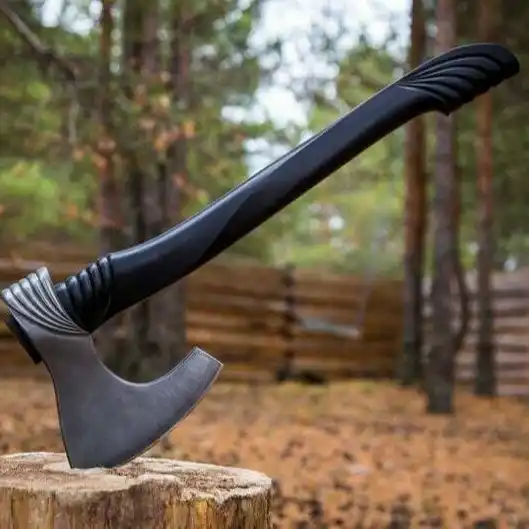  Hacha de hacha vikingo hecha a mano – Hacha barbuda de acero al  carbono – Hacha de campamento – Hacha de batalla Tomahawk – Hacha – Hacha  con funda de cuero –