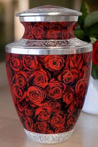 Large Strong Aluminum Adult <b>Urn</b> With Antique Polish Perfect <b>For</b> Safe Long Term Preservation Of <b>Ashes</b> And Home Memorial Display - Product Image 6