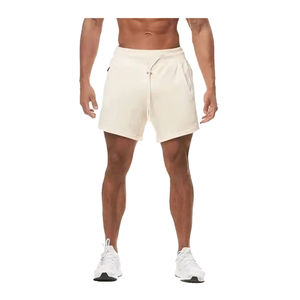 Shorts pour hommes de haute qualité, sur mesure, avec doublure en mesh, 100% coton, séchage rapide, respirant, taille élastique, shorts de plage unis - Product Image 2