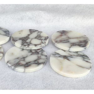 Hecho de posavasos de vajilla de mármol natural y gris Posavasos de mesa de hotel para el hogar más vendidos en precio al por mayor - Product Image 3