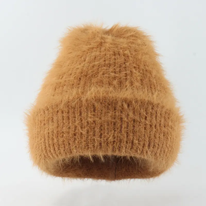 หมวกบีนนี่อะคริลิคสำหรับผู้ใหญ่หมวกบีนนี่ถักผ้าแจ็คการ์ดพร้อมโลโก้ตามสั่งแบบ100% - Product Image 4