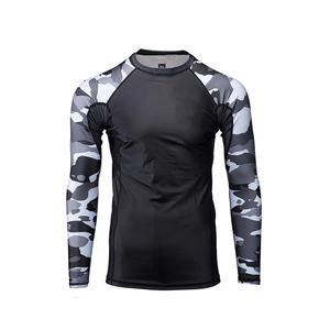 Hot Sale Men's Rash Guard Full Sleeve Plus/Custom Size Stretch Fitness Quick Dry Swim Wear Slim Fit Breathable Eco-Friendly - Product Image 1