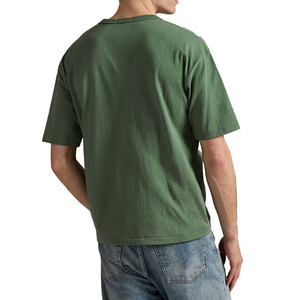 T-shirt personnalisé en jersey à logo coupe décontractée pour hommes 200 grammes Streetwear en coton doux Fabricant de vêtements de marque privée OEM ODM - Product Image 3