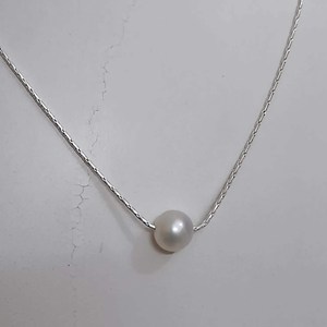 Collier ras du cou en argent sterling avec une seule perle d'eau douce, pierre de naissance de juin - Product Image 3