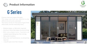 Maison modulaire en <span class=keywords><strong>bois</strong></span> Easygreen FSC série G, cadre en aluminium mobile, <span class=keywords><strong>toit</strong></span> imperméable, isolation, design moderne, utilisation en entrepôt - Product Image 2