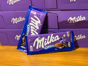มิลก้าช็อกโกแลต90กรัม, 100กรัม, 300กรัมขายส่งช็อกโกแลตมิลก้า, คาราเมล, สีขาว, Oreo ahoj - Product Image 5