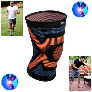 U-BEST Genouillère tricotée de compression respirante à enfiler, taille universelle pour le basketball et la protection toutes saisons - Product Image 3