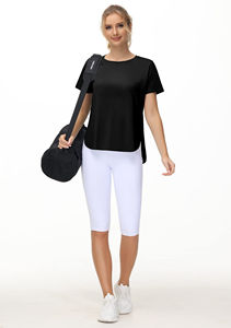 T-shirt ample pour femme, style streetwear, sport, course, gym, entraînement, athlétique, manches courtes, respirant, léger, séchage rapide - Product Image 6