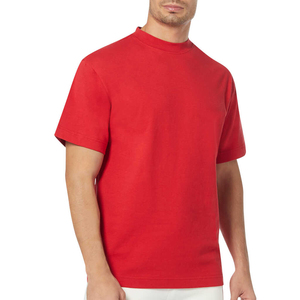 เสื้อ OEM สำหรับแฟชั่นผู้ชาย เสื้อยืดและกางเกงขาสั้น / เสื้อยืดสีแดงพร้อมชุดกางเกงขาสั้นเข้าชุด - Product Image 6