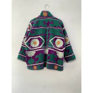 Unisex Velvet Fabric Floral Design Embroidery <b>Jacket</b> Suzani Coat Party Wear <b>Jacket</b> Coat Inside Cotton Fabric Boho <b>Hippie</b> Coat - Product Image 4