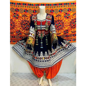 New Designs Sale Afghani <b>Dress</b> Wholesale Fashion Long <b>Dress</b> Embroidered Patch Design Afghani <b>Dress</b> for Woman - Product Image 2