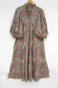 Vestidos de mujer Casual manga corta/manga larga botón abajo cuello en V vestido máximo vestidos de mujer Casual manga corta/manga larga - Product Image 6