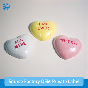 โรงงานขายส่ง OEM ผลิตภัณฑ์บาธบอมออร์แกนิกแบบกำหนดเองได้ รูปหัวใจ สำหรับเด็ก พร้อมฉลากส่วนตัว กล่องของขวัญเกลือโซดาเวียดนาม - Product Image 2
