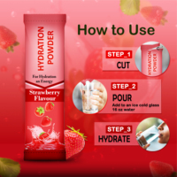 Poudre d'hydratation électrolytique pour adultes, saveur fraise, soutien immunitaire, énergie, soulagement du stress, certifiée ISO, West
