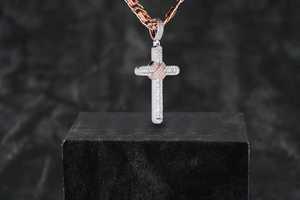 Luxury 925 Silver <b>Cross</b> Pendant Iced Out VVS Moissanite Round Diamond Hip Hop <b>Jewelry</b> Stylish Streetwear Fashion for Men Women - Product Image 3