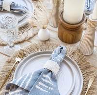 Napperon à franges en raphia rond naturel de qualité supérieure napperon Boho décor de Table en raphia tissé fabriqué à la main chargeur de Table de mariage Boho