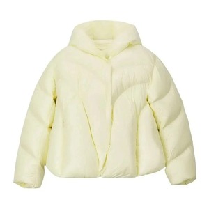 2024 Otoño Invierno ultraligero Color sólido chaqueta femenina suelta corta Casual fino de un solo pecho Puffer abrigo transpirable estampado - Product Image 5