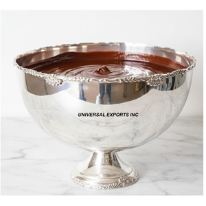 Tazón de Chocolate de acero inoxidable pulido con espejo, tazón dulce de forma redonda de diseñador, superventas, nuevo tazón de Chocolate decorativo - Product Image 1