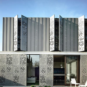 Panneau en aluminium perforé de couleur jaune personnalisé, revêtement mural extérieur, système de <span class=keywords><strong>façade</strong></span> métallique - Product Image 6