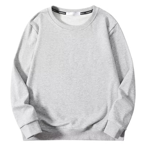 Sudaderas de cuello redondo lisas personalizadas, sudaderas de cuello redondo de gran tamaño para hombres y mujeres - Product Image 1