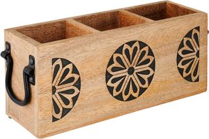Meilleur design Porte-couverts en bois avec manche en métal noir Repose-cuillère Ustensiles pour la cuisine Disponible au prix de gros - Product Image 5