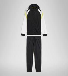 Chándal 100% Algodón Cremallera Sudadera con capucha y pantalones con cordón Conjunto para un estilo de vida activo y relajado - Product Image 3