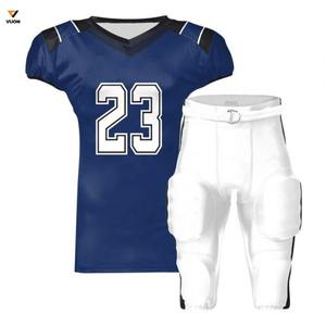 Venta al por mayor personalizado fútbol americano Jersey sublimación de alta calidad de gran tamaño XL jóvenes uniformes de entrenamiento universitario - Product Image 4