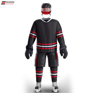 Combinaison de hockey unisexe rose de haute qualité, vêtements de sport personnalisés, logo brodé OEM, vêtements de hockey sur glace personnalisés - Product Image 3