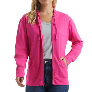 Nouveaux sweats à capuche à manches longues zippés pour femmes, grande taille, mode d'hiver, haute qualité, 100% coton polaire, service OEM - Product Image 1