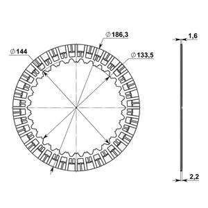 FAW07F1 Friction <b>Plate</b> for Aisin Warner TG-81SC (F8G45) - Product Image 2