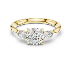 Bague de fiançailles à trois pierres en diamant de laboratoire 1,5 carat pour femme, clarté VVS-VS EF, or 18 carats, 14 carats, 10 carats et argent 925, moissanite - Product Image 2