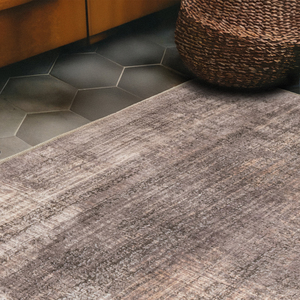 Alfombra Turca Art Deco Vintage Suave en Tono Taupe Beige, Lavable, Plegable, de Pelo Corto, Fabricante OEM ODM - Product Image 3