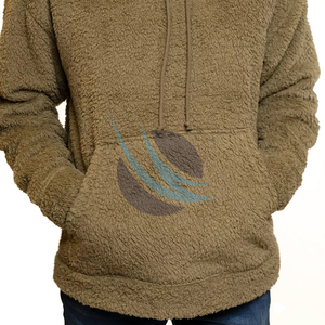 New Arrival Customized Sherpa Fluffy Fleece <b>Hoodie</b> Sweatshirts Heavyweight <b>Thick</b> Fur Pullover Hoodies Full Zip Us Thermal - Product Image 2