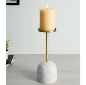 Portavelas de metal dorado hecho a medida para el hogar, hoteles o restaurantes, portavelas de estilo contemporáneo, propósito decorativo - Product Image 1