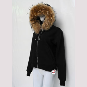 100% algodón venta completa de alta calidad mujer Sudadera con capucha 100% algodón transpirable diseño personalizado piel con capucha para mujer Streetwear - Product Image 5