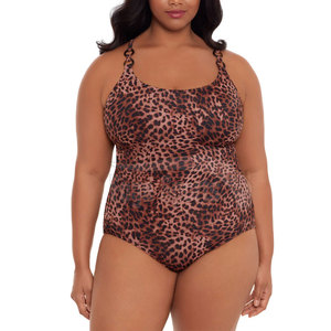 Comfortable Color Contrast Breathable <b>Animal</b> Printed Women Swimdress Sustainable Seamless Spandex/Polyester Quick Dry 1 Piece - Product Image 3