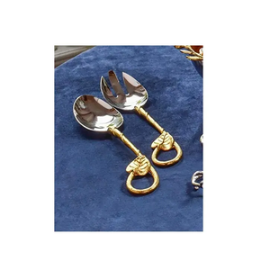 New Arrival Stainless Steel Salad Spoon Fork Servers Top Designing <b>Birthday</b> Party Server Accessories - Product Image 3