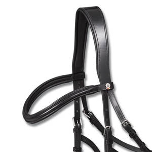 La brida anatómica Hackamore con acolchado suave y accesorios de acero inoxidable incluye Riendas de tela para equitación y entrenamiento - Product Image 3