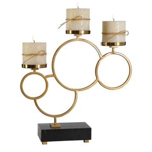 Porte-bougie décoratif en métal avec finition élégante pour la décoration de table et la décoration festive - Product Image 6