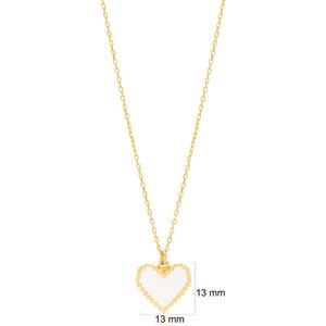 Colgante de diseño de corazón delicado de esmalte blanco, venta al por mayor turca, joyería artesanal de Plata de Ley 925 - Product Image 3