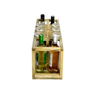 Multifunction <strong>Wine</strong> Rack Wood <strong>Wine</strong> Storage Racks Countertop Acacia Wood Foldable <strong>Wine</strong> <strong>Bottle</strong> Stand <strong>Holder</strong> Display Shelf - Product Image 4