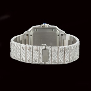 Reloj de pulsera de lujo para hombre LEB Grown Diamond Trending con ventana de esfera redonda de cristal de claridad VVS mejorada para cualquier ocasión - Product Image 4