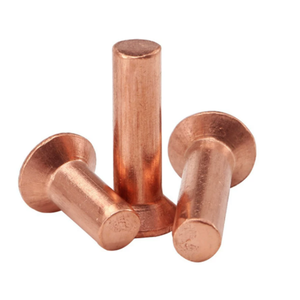 Remache de Cabeza Redonda de Cobre Sólido DIN661 Antidesprendimiento, Estándar ISO - Product Image 1