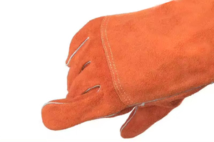 Gants de soudage en cuir de Construction robuste Renforts de paume résistants au feu Gants de soudeur Gants de travail de sécurité industrielle - Product Image 3