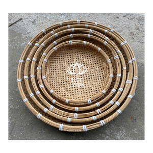 BANDEJA DE BAMBÚ DEL MEJOR VENDEDOR: GRAN OFERTA, ACENTO IDEAL PARA EL HOGAR, REGALO PRECIOSO-LOTO AZUL VIETNAM - Product Image 1