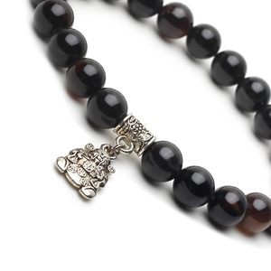 กำไลข้อมือออนิกซ์สำหรับทุกเพศจาก Arihant Gems & Jewels พร้อมจี้รูปสัตว์ ประดับด้วยอัญมณีธรรมชาติและอัญมณีโหราศาสตร์ที่ได้รับการรับรอง ให้ผลดีต่อสิ่งดีต่างๆ เหมาะสำหรับเป็นของขวัญ - Product Image 3