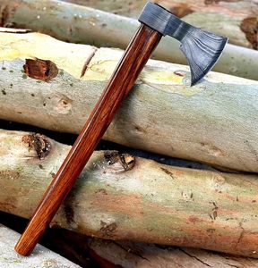 ขวานทำจากคาร์บอนดามัสกัสพร้อมด้ามจับไม้ - Product Image 6