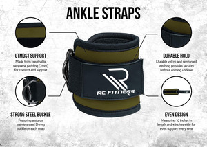 สายรัดข้อเท้าและข้อมือแบบนีโอพรีนสำหรับออกกำลังกาย RC Fitness Wear สำหรับเครื่องออกกำลังกายแบบสายเคเบิล - Product Image 4