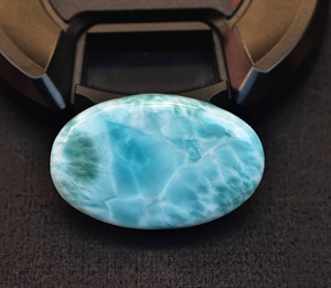 พลอย Larimar Cabochon แบบกึ่งมีค่า,พลอยทรงหลวมทำจากพลอยธรรมชาติ - Product Image 1